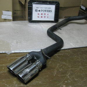 車種不明 デュアル出し 直管 ストレートマフラー 素材加工流用ワンオフ制作用材料 オデッセイか?