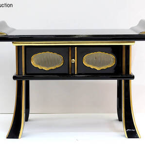 【仏壇仏具】美品 経机 お経台 面金14号 法事法要報恩講のお参りなどに