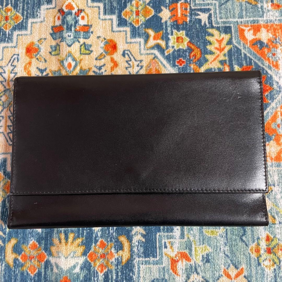 Flocchi Lecco 長財布 ブラック レザー調 シンプル上品 高島屋