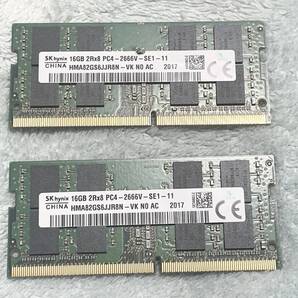 【匿名送料無料】即決【2枚 計32GB】SK hynix ノートPC用メモリ DDR4 2666 PC4-2666V 16GB★HMA82GS6JJR8N-VK