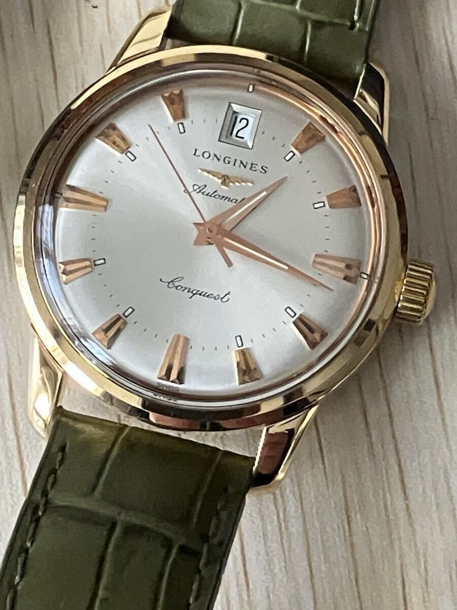 Longines LONGINES Conquest переиздание модель 18 чистое золото самозаводящиеся часы эмблема "ситихо" принадлежности в наличии 