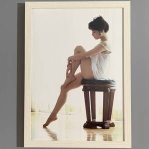 ■由美かおる■「セクシーグラビア」/A4額装品/撮影)池谷朗/ベビードール/着エロ/美脚/女優/昭和レトロ/貴重写真/印刷物/インテリア G542s