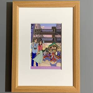 ■わたせせいぞう■「ヤッサヤレヤレ♪♪」/B5マット額装品/福岡県北九州市/小倉祇園祭/貴重イラスト/印刷物/インテリア G2027s