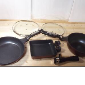 詳細不明 家庭保管品 送料無料 フタ2個付き ベルフィーナ Bellfina グリルロースター フライパン アーネスト ダイヤコートパン?