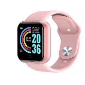 最新型 新品 スマートウォッチ ピンク シリコンベルト Bluetooth キャンプ アウトドア 防水 タフ 腕時計 デジタル 健康管理