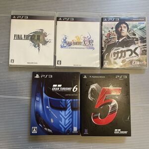 PS3 プレイステーション3 ソフト ファイナルファンタジー グランツーリスモ サカつく 5本セット