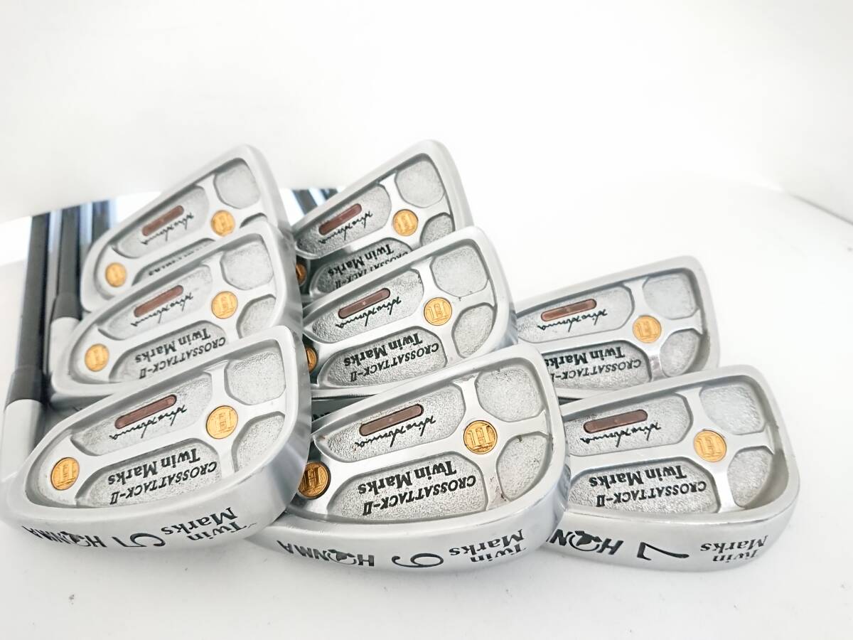  Honma Golf ** супер высококлассный супер-легкий . металлический кованый Twin Marks twin Mark s золотой медаль < сделано в Японии > состояние хороший!!! быстрое решение * рекомендация!** роскошный 8 шт. комплект!!!