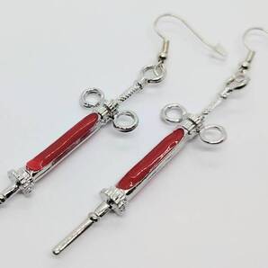 送料無料! 注射器 血液検査 注入 ピアス 両耳用 病み系 ゴスロリ ロック ストリート パンク 病み系 ネオスマ