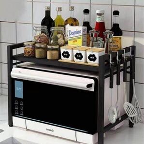 電子レンジラック2段レンジラック キッチン 収納 ラック レンジ台 伸縮 おしゃれ 食器棚 トースター スリム