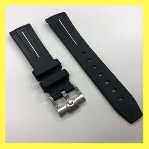 新品!ホワイトライン!ロレックス等に!20mm用ラバーベルト!ラバーバンド!送料無料!No. ラバーB xW(尾錠有り)!MODにも!