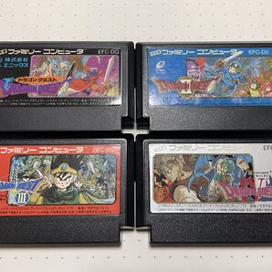 ☆FC レア 希少 名作 DRAGON QUEST ドラゴンクエスト Ⅰ Ⅱ Ⅲ Ⅳ 1 2 3 4 セット 後期ROM FFマーク RPG ☆動作確認済 端子・除菌清掃済