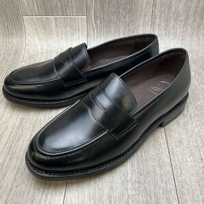 【アウトレット】コインローファー◆ブラック◆サイズ9(28.0cm) 紳士革靴 グッドイヤー製法 ビジネスシューズ 牛革 黒 甲高スリッポン