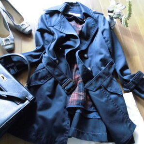 8万送無クリーニング済ほぼ新品 表記38 PRIDE 取り外し可能ライナー付き正統派トレンチコートアウター 通勤やお出かけに。クリスマス等