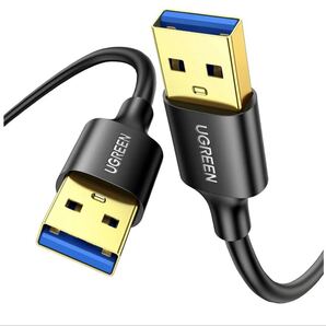 UGREEN USB 3.0 ケーブル タイプA-タイプA オス-オス 金メッキコネクタ搭載 高耐久性 USBケーブル 両端 オス 1M 充電に対応しない