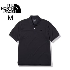 【B-35】 Mサイズ THE NORTH FACE ノースフェイス S/Sエニーパートポロ NT22232 メンズ レディース ユニセックス ブラック ロゴ ポロシャツ