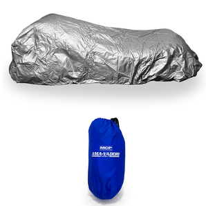 MCP バイク用ハーフカバー AMA-YADORI オートバイ カバー エムシーピー シルバー 防水 防風 保管 バイク アクセサリー 美品 収納 防犯 銀