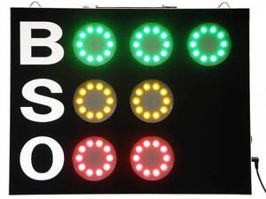 野球 カウントボード BSOカウンター 無線リモコン付 AS5040