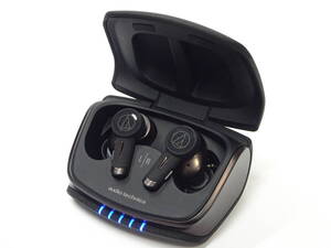 (E-185)audio-technica オーディオテクニカ ワイヤレスイヤホン ATH-TWX9 Bluetooth 動作確認済 中古