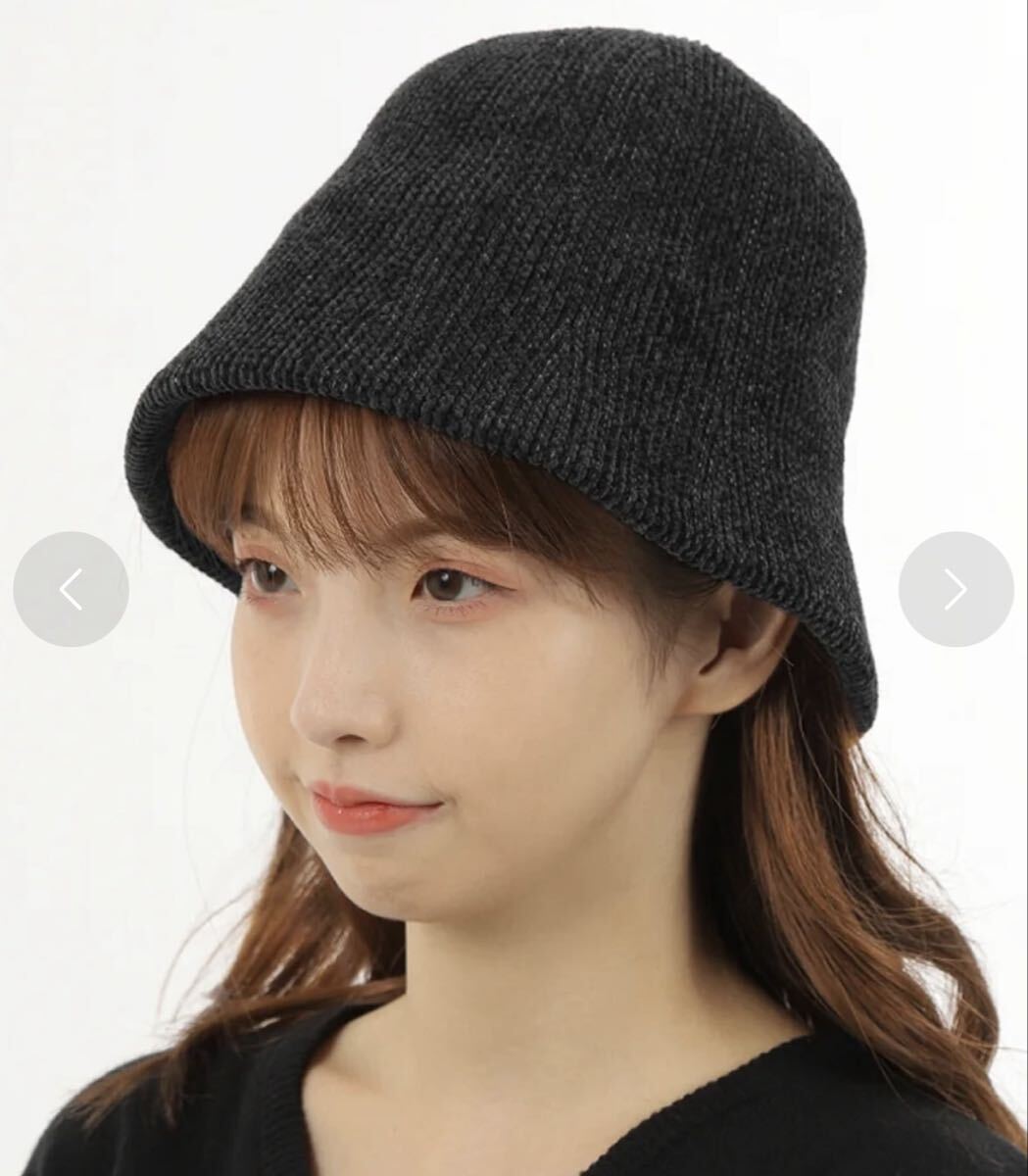 バケットハット　クローシェハット ブラック