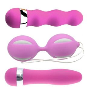 膣トレ インナーボール+他2点 簡単膣圧トレーニング 膣ケア ダンベル型 骨盤底筋 出産後の締まり 尿漏れ対策 エクササイズ 匿名送料無料