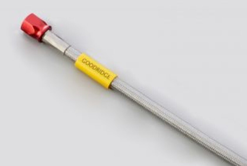 メッシュ ブレーキホース ホース全長 2335mm ユニバーサルホース クリア 