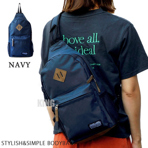 送料無料 ワンショルダーバッグ レディース メンズ ボディバッグ 斜め掛けバッグ 斜めがけバッグ ショルダーバッグ 新品 ネイビー■