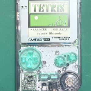 ゲームボーイポケット バックライト IPS液晶 クリアパープル USB給電ケーブル付