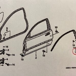 評価◎!送無!新品即納! ホンダ純正品!シビック EG EJ1 サブシールガラスモール 左右セット EG6 EG3 EG4 EG6 jdm usdm 無限 スプーン US