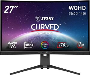 MSI 湾曲ゲーミングモニター MAG 275CQRF-QD 27インチ 量子ドット ★中古★