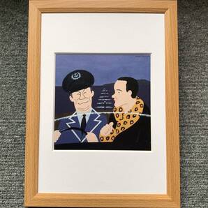 ■和田誠 『映画 お熱いのがお好き』A4サイズ 額入り 貴重イラスト 印刷物 ポスター風デザイン 額装品 アートフレーム インテリア 名画