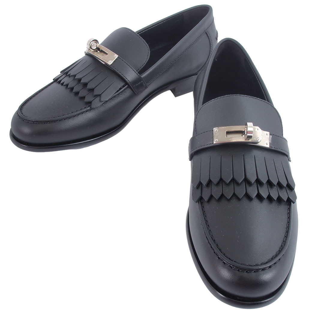 エルメス HERMES ローファー レディース 38 24.5cm位 ケリーバッ