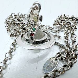 レア 美品 Vivienne Westwood ヴィヴィアンウエストウッド オーブ SV925 シルバー ペンダント ネックレス カラーストーン