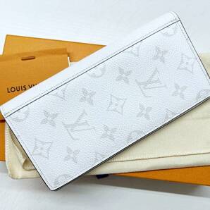 未使用保管 美品 Louis Vuitton ルイヴィトン タイガラマ ポルトフォイユブラザ 長財布 アンタークティカ RFID M30889