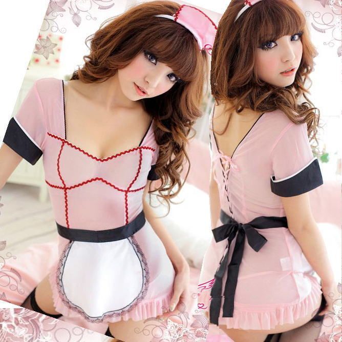 新品 未使用 送料無料6602メイド ナースキャップカチューシャ エプロン コス