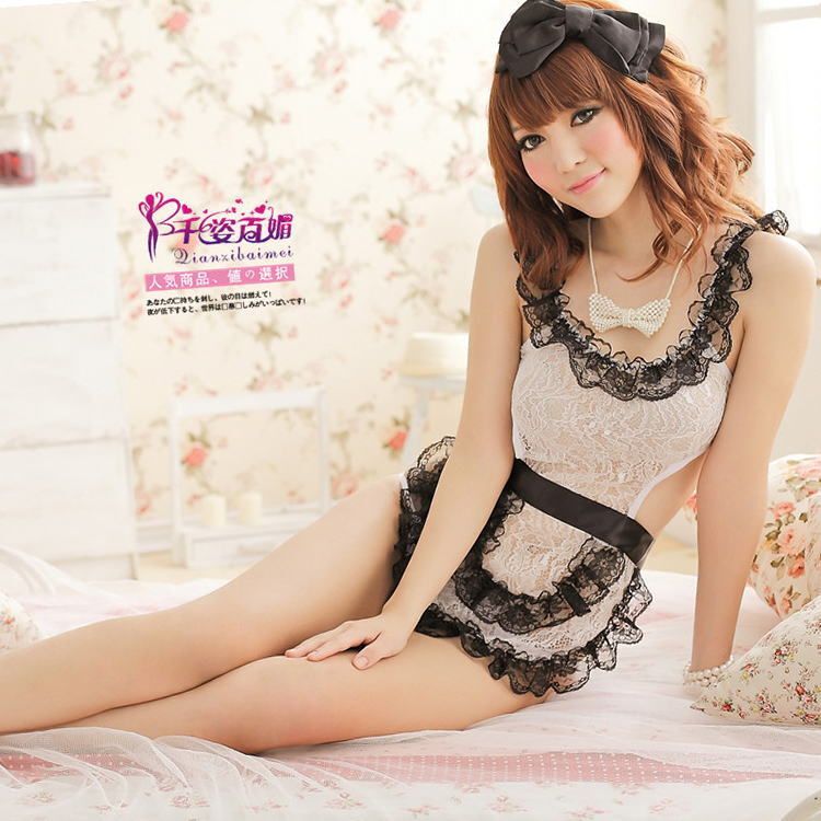 新品 未使用 送料無料bm9908白総レースセクシーエプロンコスプレ セクシー 