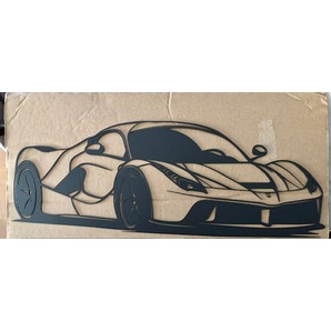 誰も持ってない? 送料無料!お部屋に・玄関・ガレージに!ラ・フェラーリシルエット アート金属パネル