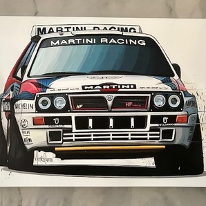 誰も持ってない? ランチア デルタ インテグラーレ MARTIN ロゴ ブリキのアート看板 お部屋に・ガレージに! 送料サービス