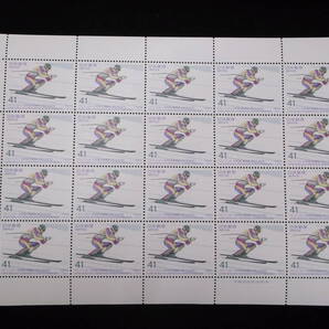 ★820円+バラ切手80円分★ 1993年 アルペンスキー世界選手権 盛岡 雫石大会記念 41円×20枚 未使用 切手 ③