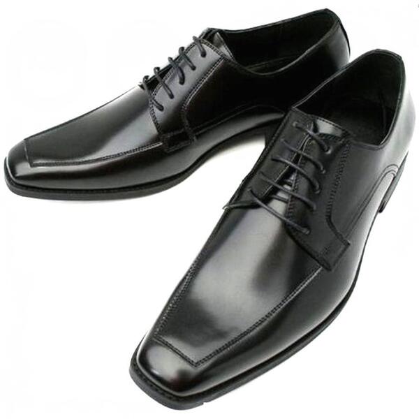 26cm 黒 紳士靴 ビジネスシューズ 新品 訳☆メンズ ビジネス Uチップ 外羽根 幅広 ブラック 雨の日にも使いやすい 合成皮革☆101BK26