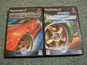 【PS2】 2本セット【 ニード・フォー・スピード アンダーグラウンド + ニード・フォー・スピード アンダーグラウンド2 】動作確認済み