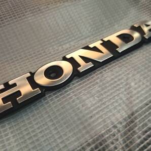 【ゆうパケット送料込】HONDA 3Dエンブレム シルバー 平面用 縦2.5cm×横16.5cm ホンダ 金属製