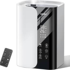 加湿器 大容量 6L 5重除菌浄化 & マイナスイオン 卓上 加湿器 加熱式 ハイブリッド式 超音波式 加湿器 アロマ