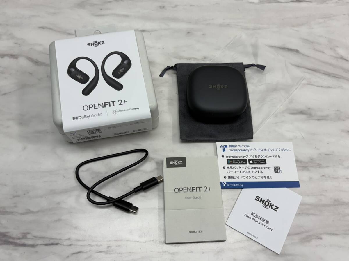 G10807 ���i Shokz OpenFit 2+ �V���b�N�X �I�[�v���C���[�C���z�� �ʓd�m�F