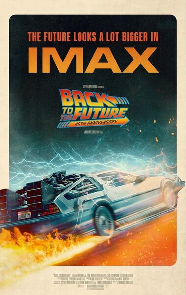 BACK TO THE FUTURE (40th Anniversary / Reissue 2025) バック トゥ ザ フューチャー 40周年限定 映画館用ポスター 劇場用 両面刷りIMAX