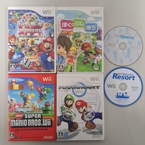 ★即決★送料無料★【Wii】 いただきストリート・ぼくとシムのまち・スーパーマリオブラザーズ・マリオカート・ウィースポーツ・リゾート