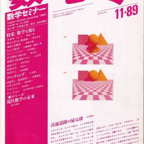 数学セミナー 1989年11月1日発行 第28号通巻336号 特集:数学を視る 日本評論社