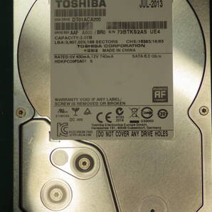 TOSHIBA 3.5int HDD SATA DT01ACA200 2TB 動作確認済 送料無料(2000021)