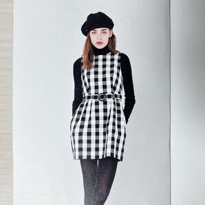 To b. by agnes b. トゥービーバイアニエスベー ブロックチェックドレス ワンピース 黒白 ブランド レディース