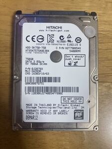 日立 HGST Travelstar HTS547575A9E384 SATA 2.5インチHDD 750GB
