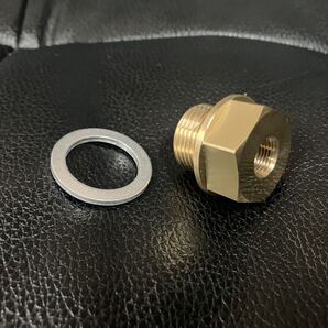 XJ400 真鍮 油温 取り出し センサー アダプター アルミワッシャー付き ヨシムラ アクティブ デイトナ KOSO XJ400E XJ400D 4G0 XJ550 4V8